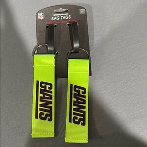 NFL Giants Neon Green Bag Tags
